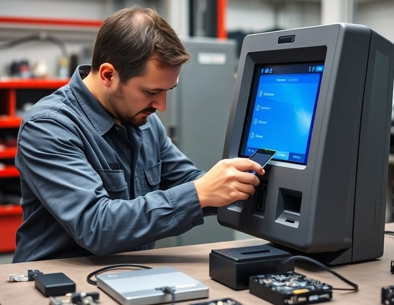 Terminale self-service con protezione anti-skimming installata